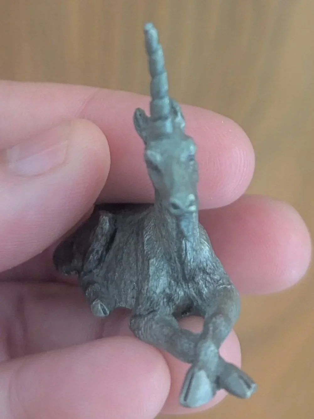 Vintage 1980 Magestic Unicorn Pewter Fantasy Heavy Detailed Trinket Spoontiques